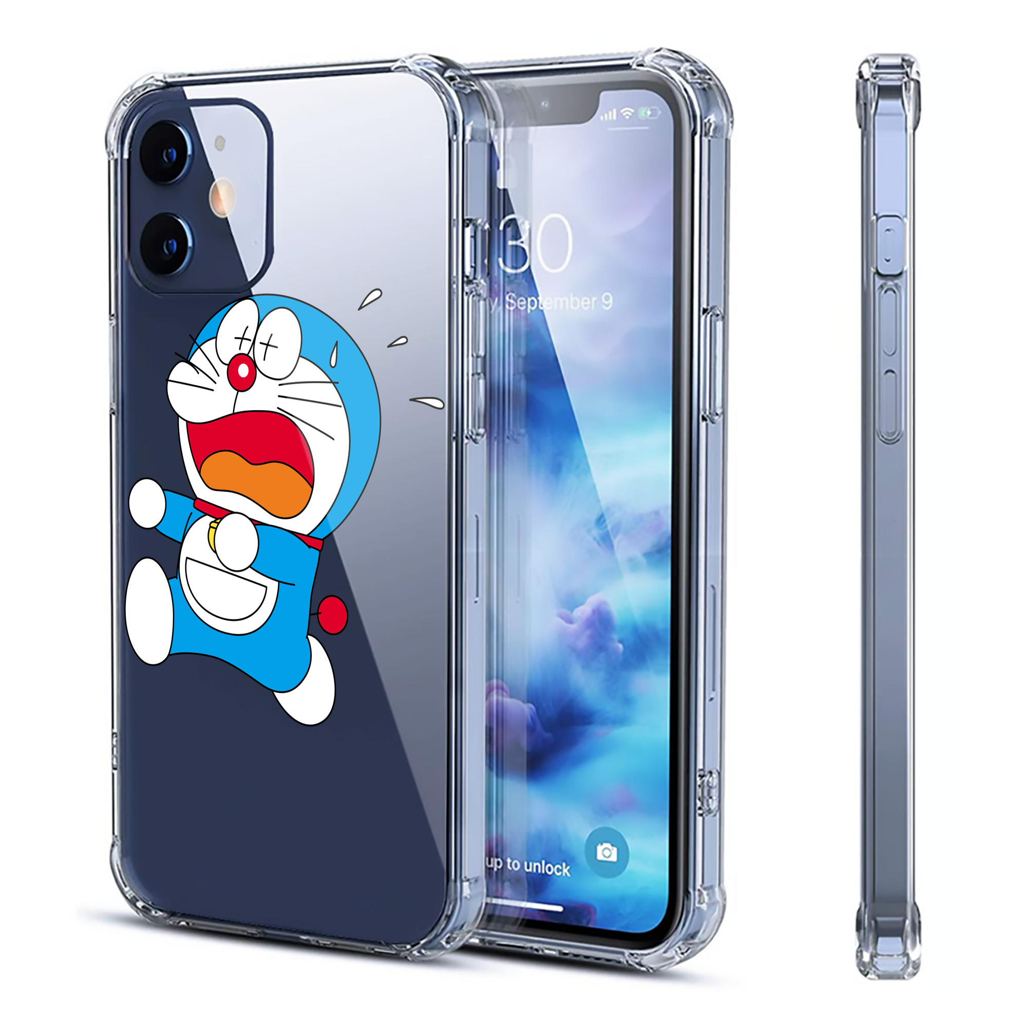 （画像用） ドラえもん Doraemon 【iPhone 12シリーズ対応】透明スマホケース（クリアソフトケース）